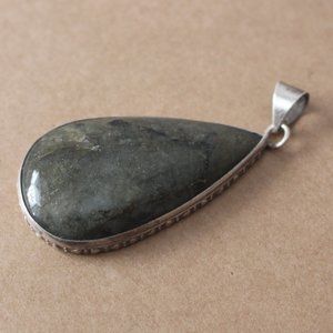 Apatite Teardrop Sterling Silver Pendant